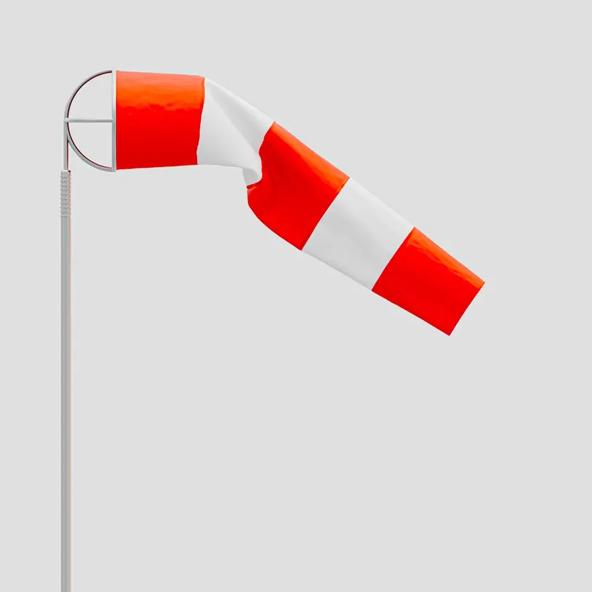 Rękaw wiatrowy (windsock) na lotnisku