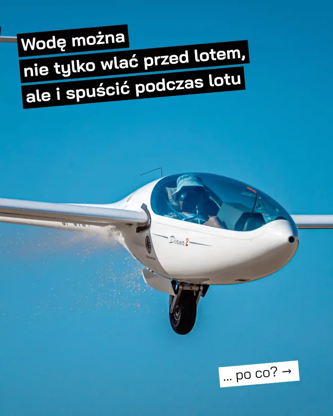 Wodę można nie tylko wlać przed lotem, ale i spuścić podczas lotu